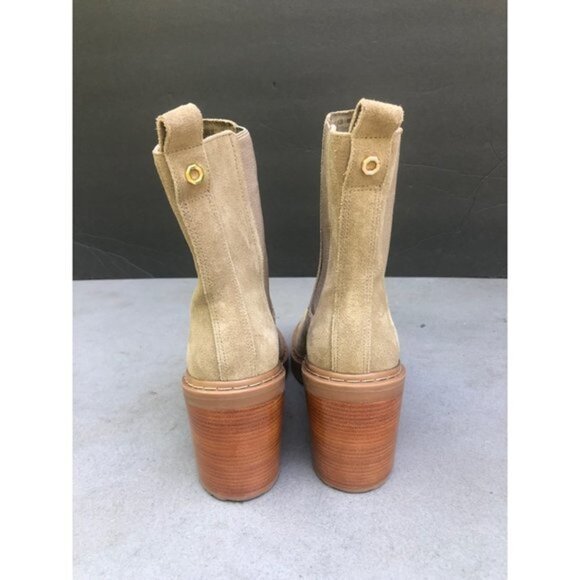 LOUISE ET CIE woman's Varsan Platform Chelsea Boot In Sandstorm Suede size 8.5 - Picture 5 of 7